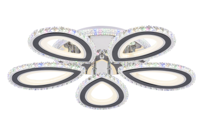 Люстра светодиодная F155662/5 LED CR+BK 186W 600*100 Люстра светодиодная F155662/5 LED CR+BK 186W 600*100