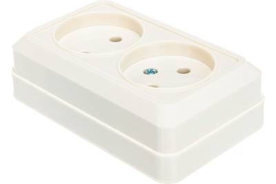 Розетка 2м. б/з  "Олимп"ОП бежев.UNIVERSAL