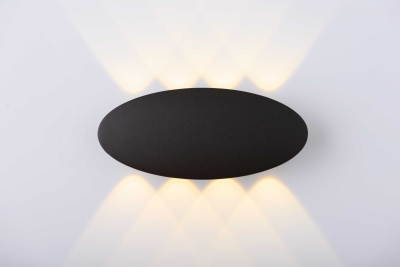 Светильник настенный F120174/8 SBK LED8*1W L180 W90 H40 черный