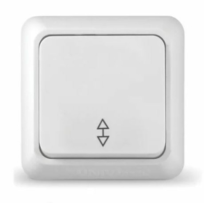 Выключатель проход.1кл."Олимп" ОП белый  UNIVERSAL