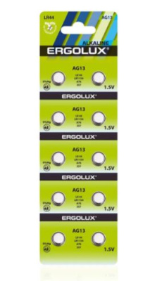 Батарейка часовая Ergolux G10(LR54/LR1130/189/389)