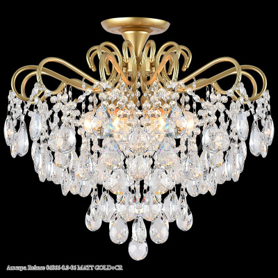 Люстра S204066/4 MATT GOLD+CR хрусталь