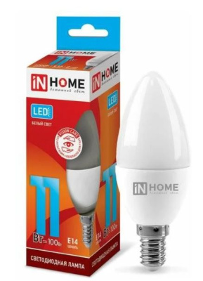 Лампа  св/д LED-свеча стандарт 11вт Е14 4000K ASD 0471