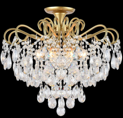 Люстра S204066/6 MATT GOLD+CR хрусталь