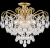 Люстра S204066/4 MATT GOLD+CR хрусталь