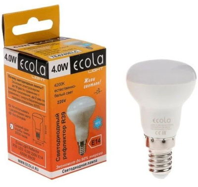Лампа св/д Ecola R39 E14 4W 4200K 69x39 