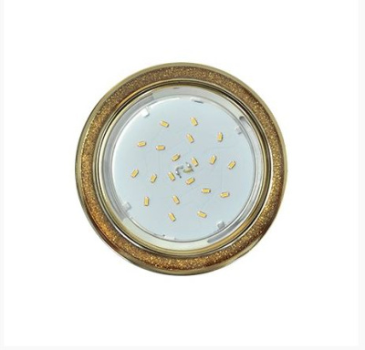 Светильник встр. Ecola GX53 H4 DL3901 Круг под стеклом Бел.блеск/хром 38x106