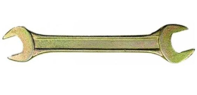 Ключ рожковый 14*17мм желтый цинк Сибртех