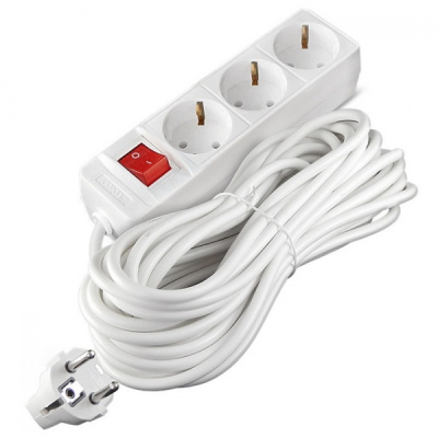 Удлинитель "Союз" ПВС 3гн 3м з/к с выключателем 3500Вт