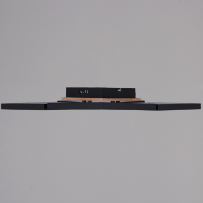 Люстра светодиодная S278560/4 BK+WOOD с пультом 136W 10880lm 490*490*70