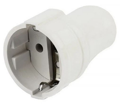 Штепсельное гнездо с/з 16 А белое SmartBuy