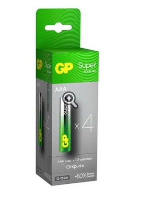 Батарейка алкалиновая мизинчиковая GP Super R03 AAA