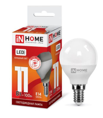 Лампа  св/д LED-шар стандарт 11вт Е14 6500K ASD 4929 Лампа  св/д LED-шар стандарт 11вт Е14 6500K ASD 4929