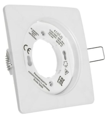 Светильник встраиваемый Ecola GX53 Квадрат легкий белый 5357