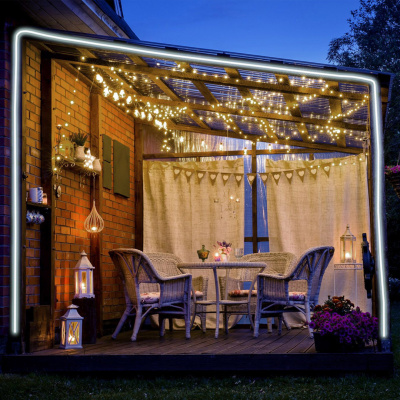 Лента светодиод.(НЕОН)КОМПЛЕКТ 5м 6500K,сет.шнур 1,5м с контрол.IP67