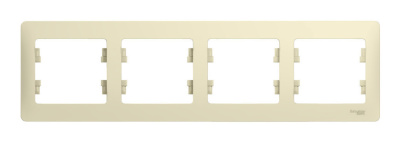 Рамка 4м горизонт. СУ Schneider GLOSSA беж.