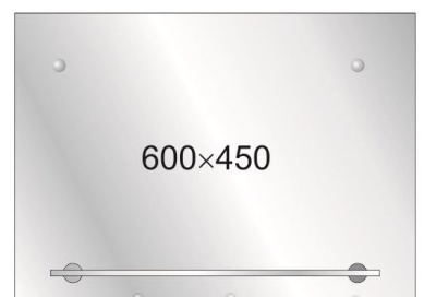 Зеркало 080-ВК, 600*450мм с полочкой Xoz