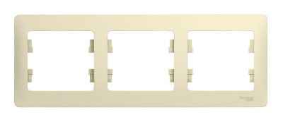 Рамка 3м горизонт. СУ Schneider GLOSSA беж.
