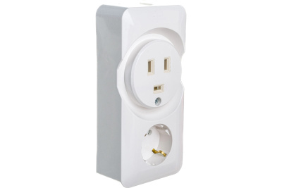 Розетка 2-х местная ОП Прима комбиниров. для электроплит RA32-211R-B Schneider