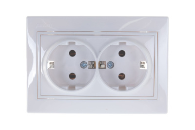 Розетка 2м. с/з Мира белая Lezard Розетка 2м. с/з Мира белая Lezard