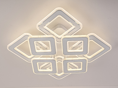 Люстра светодиодная L322045-4+4 WH+CR 392W 560*560