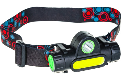 Фонарь налоб.Ultraflash E1340 3+3W 2реж., microUSB, аккум.