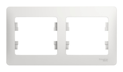 Рамка 2м горизонт. СУ Schneider GLOSSA белый