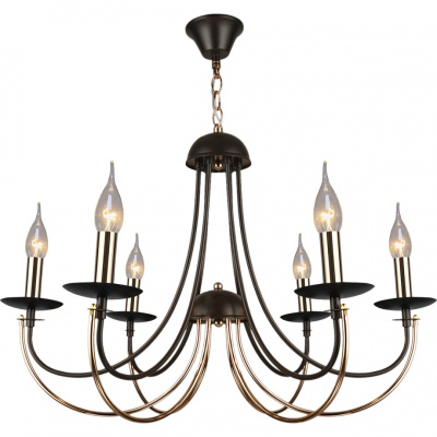 Люстра подвесная S204464/6 BK+GD 