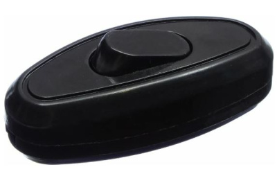 Переключатель д/бра 6А черный