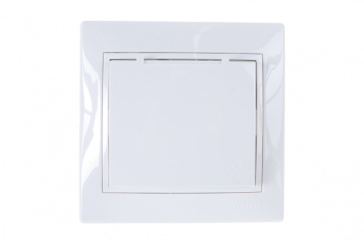 Розетка 1м. с/з с крышкой  Мира белый