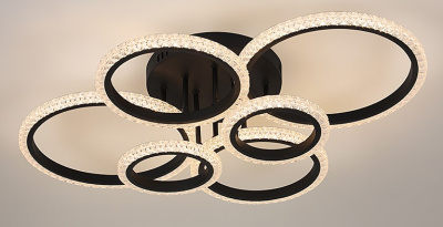 Люстра светодиодная F19375/2*3 LED BK 144W 770*560*170