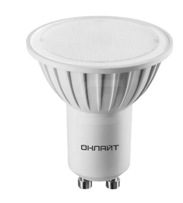 Лампа св/д Онлайт GU10 7W(525lm) 4000k Лампа св/д Онлайт GU10 7W(525lm) 4000k
