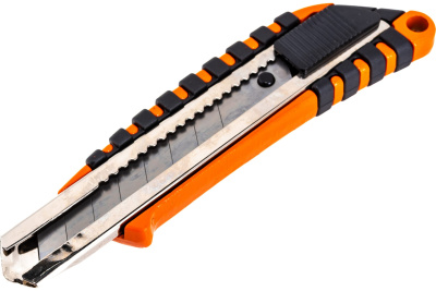 Нож 18мм, выдвижное лезвие, металлический наконечник, Sparta