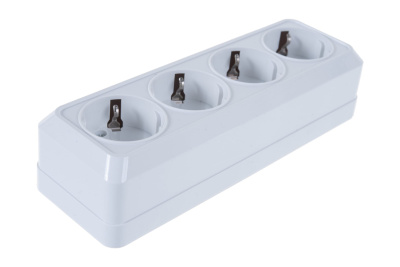 Розетка 4м б/з 16А "Олимп" бел. UNIVERSAL