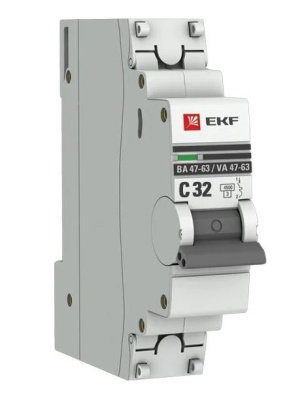 Выключатель авт.мод. 1п. С32A ВА 47-63 EKF Basic