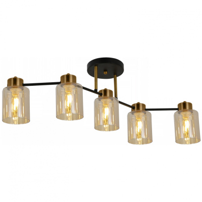 Люстра потолочная S26111/5 BK GD E14