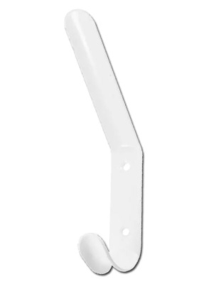 Крючок вешалка №3 средний белый