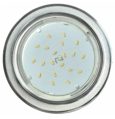 Светильник встр. Ecola GX53 H4 DL3901 Круг под стеклом Бел.блеск/хром 38x106