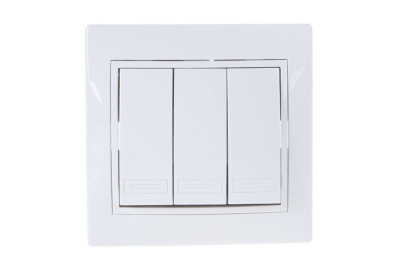 Выключатель 3-кл.  Мира белый  Lezard