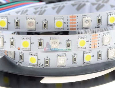 Лента светодиод.General 14.4W/m 60LED/m IP20 RGB+W 6500K