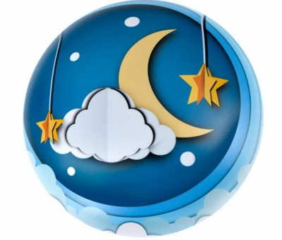 Светильник св/д детский "Месяц"Camelion 18W(1440lm) 4500K d330мм провод с выкл 1,5м 7721
