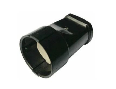 Штепсельное гнездо б/з 10 А черное ASD