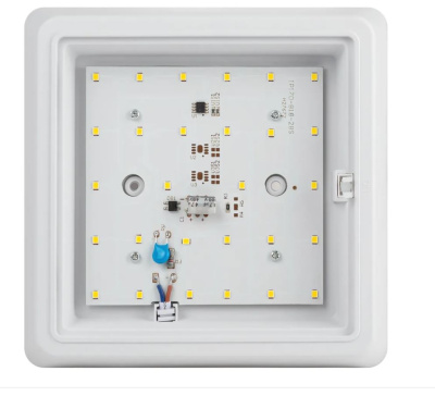 Светильник св/д  ЖКХ 15ВТ(1200lm) 4200к с акустическим датчиком квадрат 190*190*33 IP40