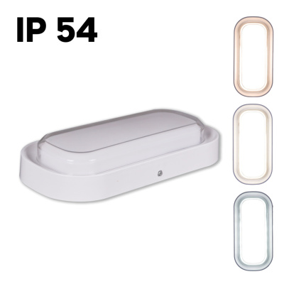 Св-к св/диод ЖКХ S281150 овал 24W(1800lm) 3K-6K 255*128*45 IP54 