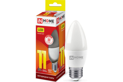 Лампа  св/д LED-свеча стандарт 11вт Е27 3000K ASD 0488