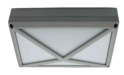 Светильник матовый Прямоуг.пирамида 2*GX53 B4157S 215*135*65  IP65 Серый алюм. Ecola