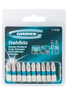 Бита PH2x25, сталь S2  GROSS