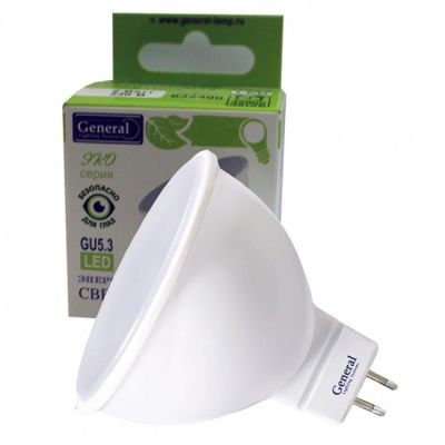 Лампа св/д General MR16 GU5.3 7W 4500K прозр Лампа св/д General MR16 GU5.3 7W 4500K прозр