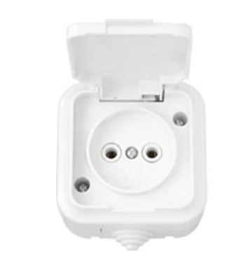 Розетка 1ОП б/з с крышкой IP54 РА16-296 Bylectrica Пралеска