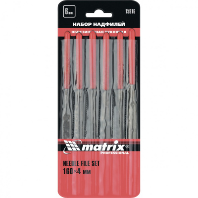 Набор надфилей, 160х4мм, 6 шт.MATRIX